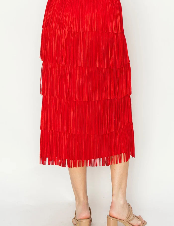 Jayleen Fringe Skirt