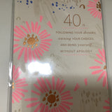 Bday Card: 40 Floral