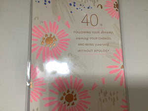 Bday Card: 40 Floral