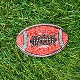 Red and Black Football Button