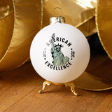 America 250 Statue of Liberty Glass Ornament