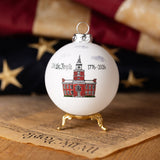 We the People Glass Ornament | Red