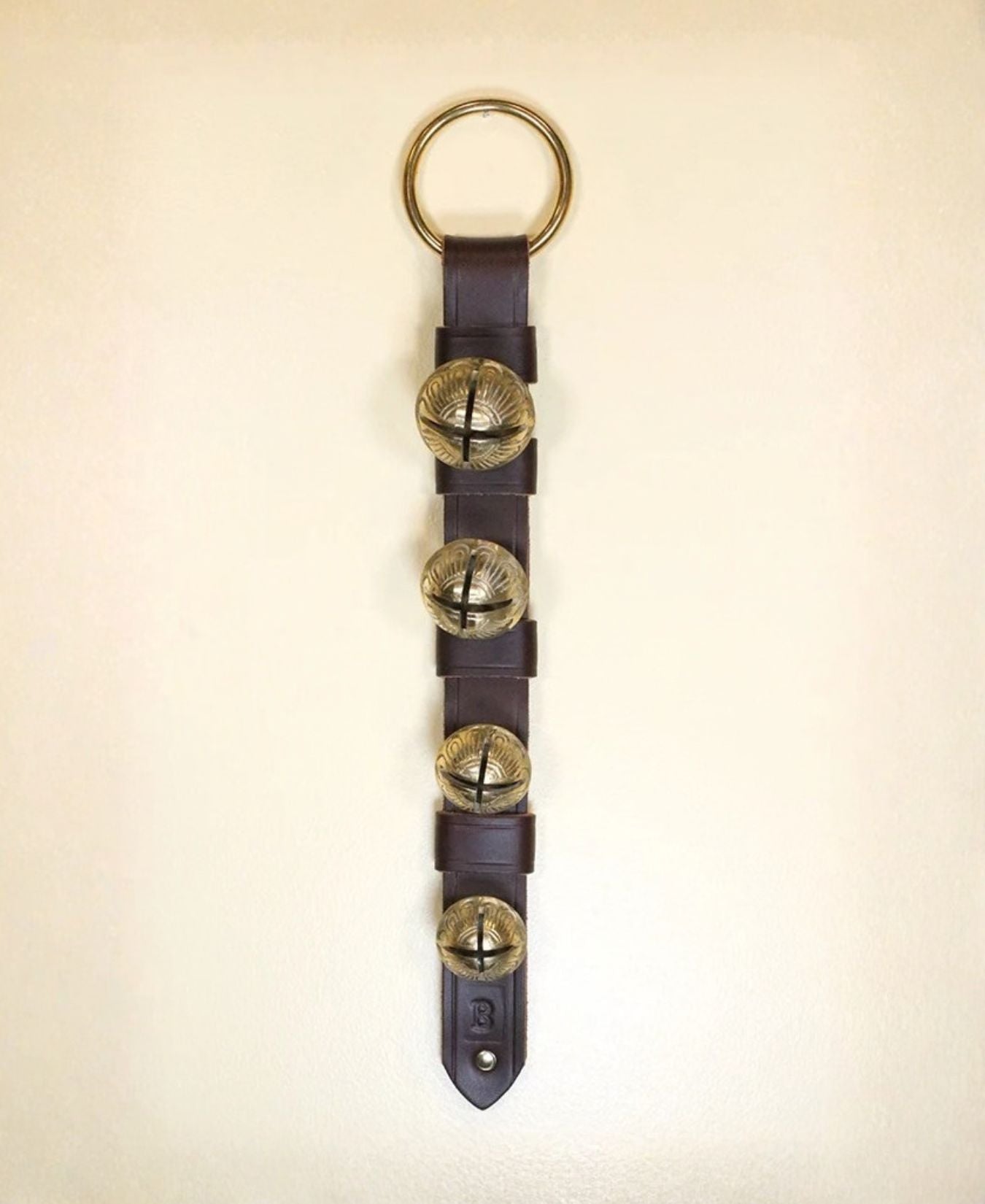 6 Solid Brass Belsnickel Bells-Zaket&Plover-947-B232D