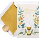 Blessings Chalice First Holy Communion Card