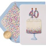 40th Birthday Cake with Candles
