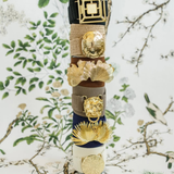 Palm Frond Interchangeable Belt Buckle w/ Gold Finish