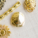 Turtle Shell Interchangeable Artisan Belt Buckle in Gold