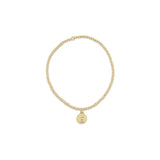 Classic Gold 2mm Bracelet - Respect Small Gold Disc