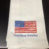 God Bless America w/ Flag Dishtowel