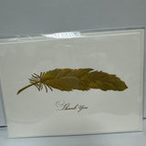 Gold Embossed Feather TY