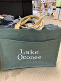 Lake Oconee Burlap Tote