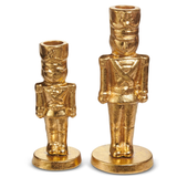 7" Gold Nutcracker Candlesticks-Raz Imports-4559205
