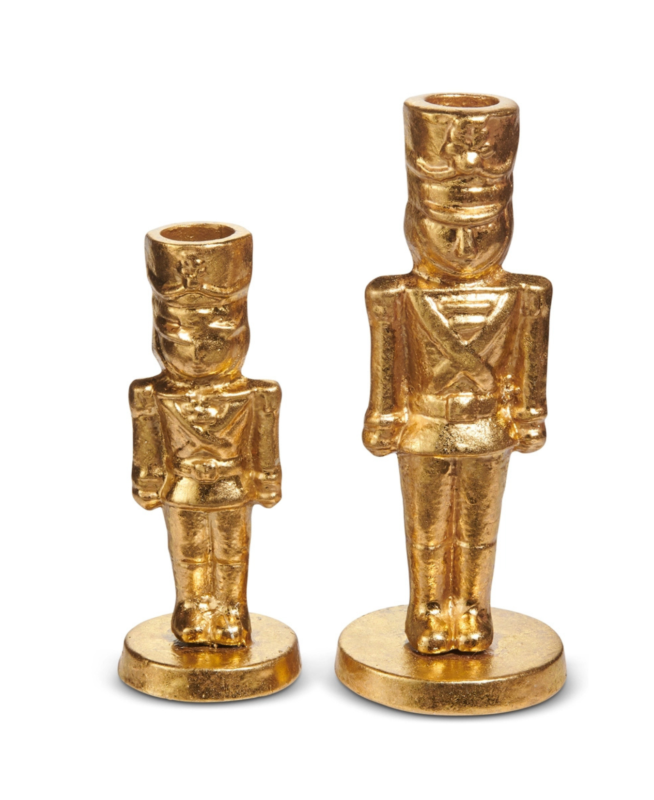 7" Gold Nutcracker Candlesticks-Raz Imports-4559205