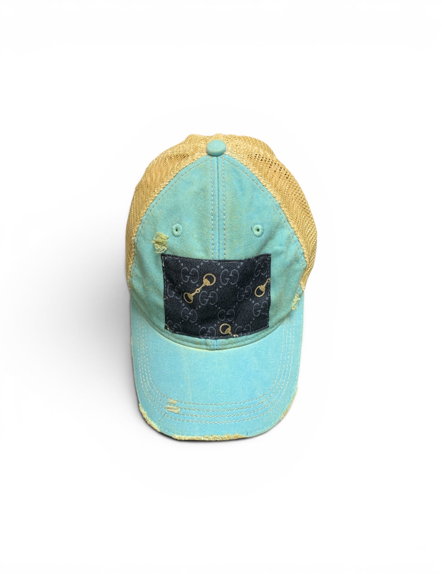 Distressed Designer Scarf Baseball Hat
