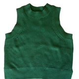 Demi High Crew Neck Tank | Ivy Green
