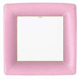 Grosgrain Border Square Dinner Plate | Assorted Colors