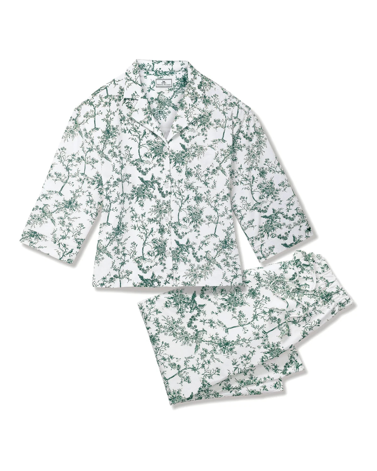 a white and green pajamas