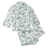 a white and green pajamas