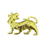 Tibet Tiger Interchangeable Belt Buckle in Gold Finish