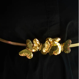 Butterfly Artisan Stretch Metal Belt w/ Metallic Gold Finish