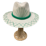 White Palm Hat with Golf Cart | Partee Green