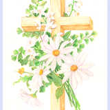 Cross With Daisies - Easter Card