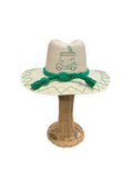 White Palm Hat with Golf Cart | Partee Green