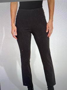 Crystal Denim Straight Leg Black