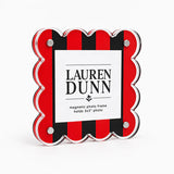 Red and Black Striped Gameday Square Acrylic Frame