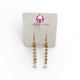 CZ Multi Chain w/Freshwater Pearl Earrings
