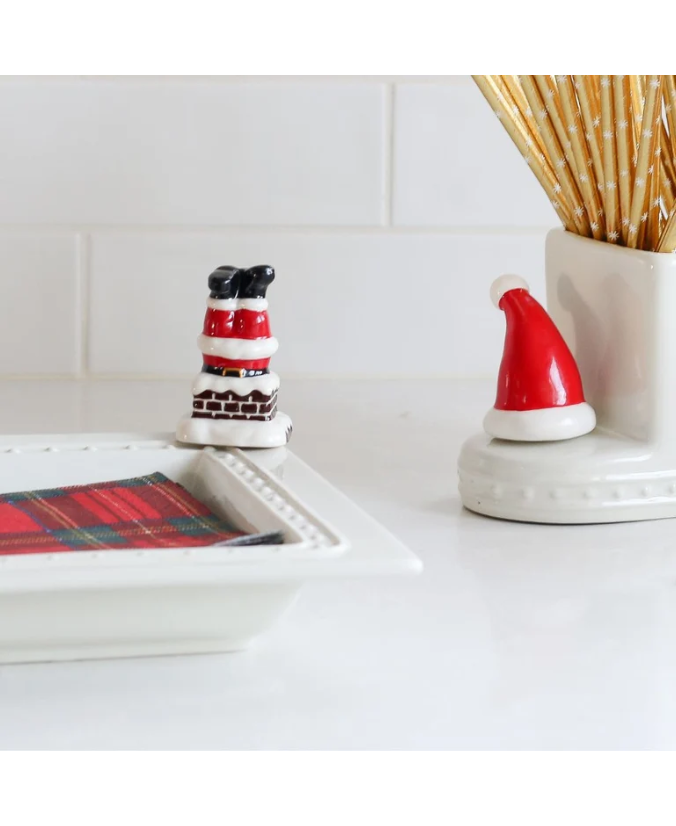 A256 Down The Chimney Santa Legs Mini-Nora Fleming-A256