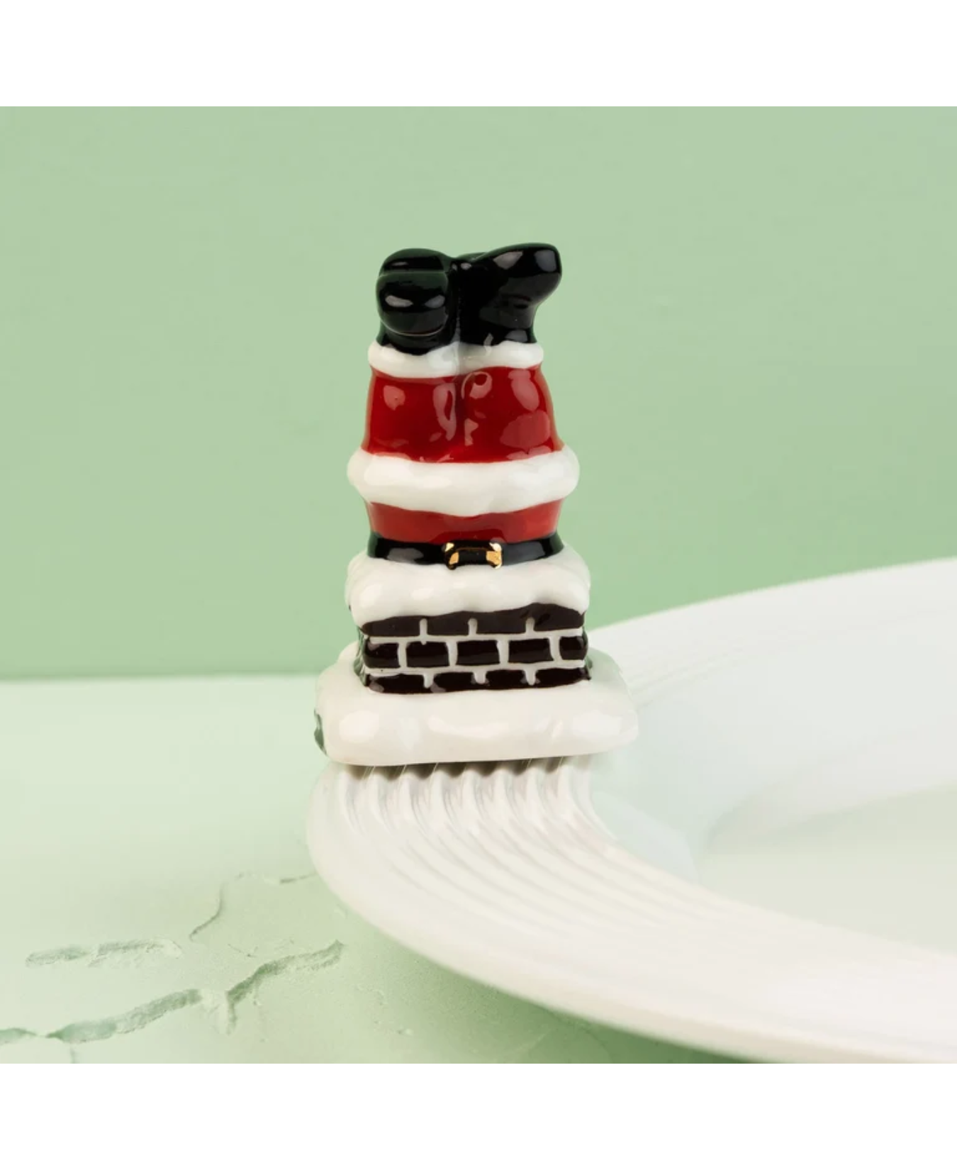 A256 Down The Chimney Santa Legs Mini-Nora Fleming-A256