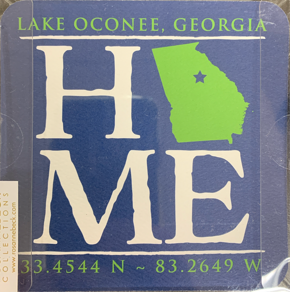 Lake Oconee Custom Paper Coaster