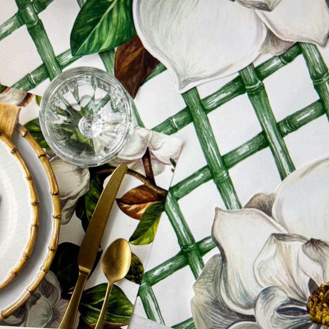 Green Lattice Runner Table Runner | 20" x 25'