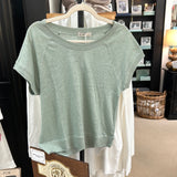 MC Linen Raglan Tee