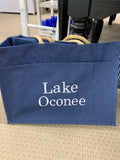 Lake Oconee Burlap Tote