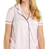 Allie Short Sleeve Button Up Sleep Shirt_The Royal Standard_503261999