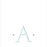 Paper Linen Boxed Guest Towel - Antique Initial in Robin's Egg Blue