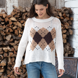Argyle Vest Chunky Sweater_Wooden Ships_K57Y2W181