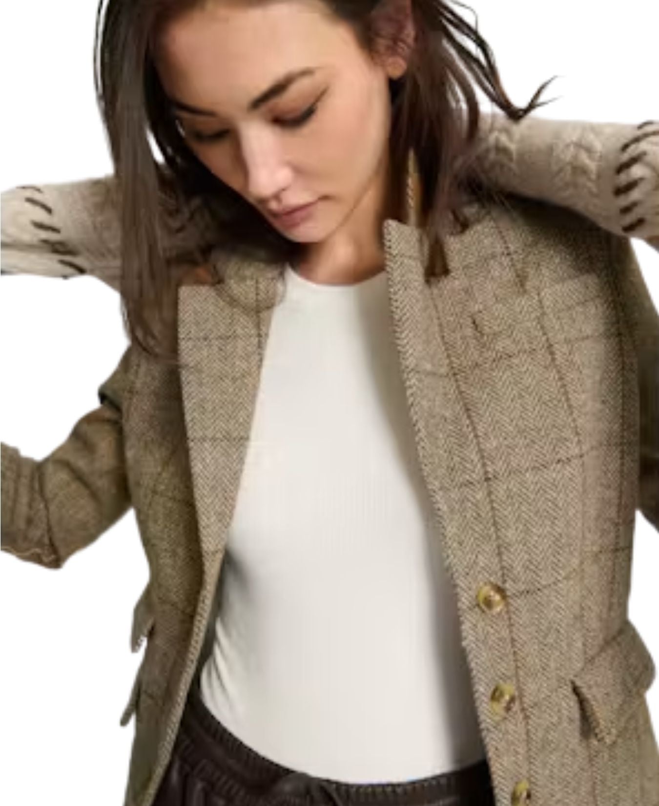 Asher Mixed Plaid Riding Jacket-CentralParkWest-CF26-20342W