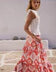 Button Front Skirt | Asterias Red