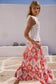 Button Front Skirt | Asterias Red