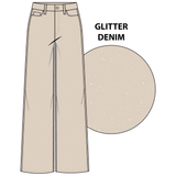 Audrey Hugging Wide Glitz Denim-Tribal-6337O-5839