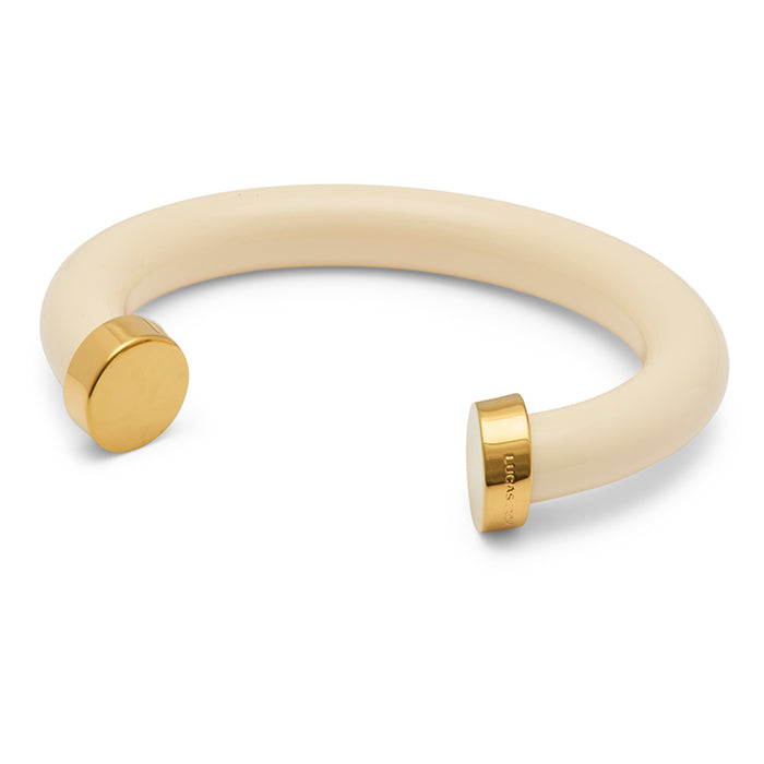 Resin Bangle with Gold Cap