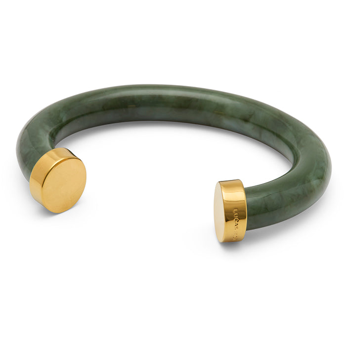 Resin Bangle with Gold Cap