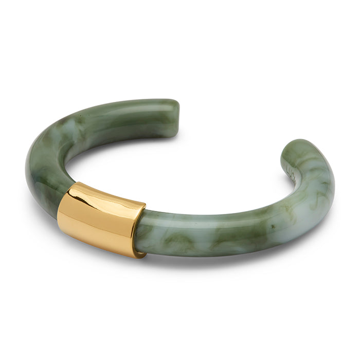 Resin Bangle with Gold Center