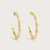 Bamboo Hoop Earrings