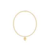 Classic Gold 2mm Bracelet - Love Plush Gold Charm