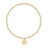 egirl Classic Gold 2mm Bead Bracelet - Paw Print Small