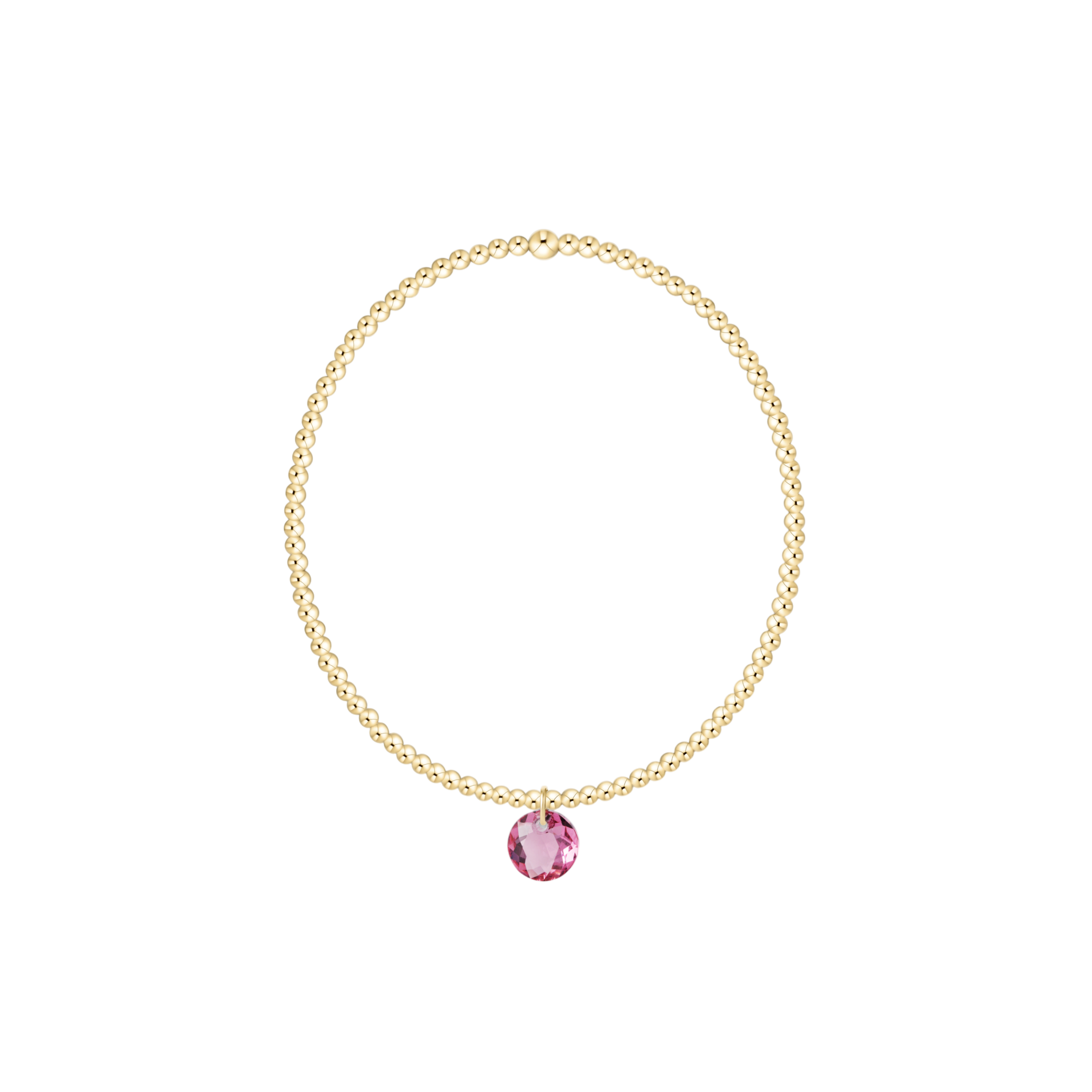 Classic Gold 2mm and 3mm Bracelet Reflection Small Charm